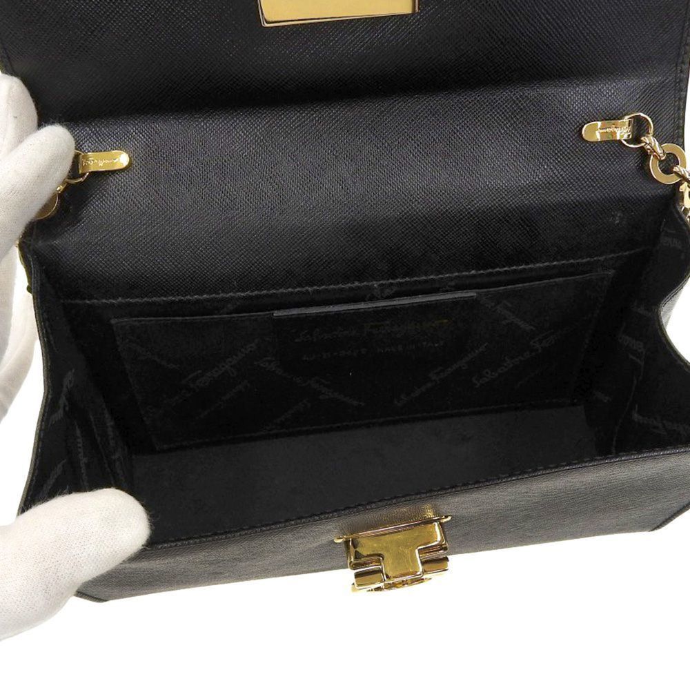 SALVATORE FERRAGAMO Gancini gold hardware shoulder pouch AU 21 9629 - Picture 3 of 8